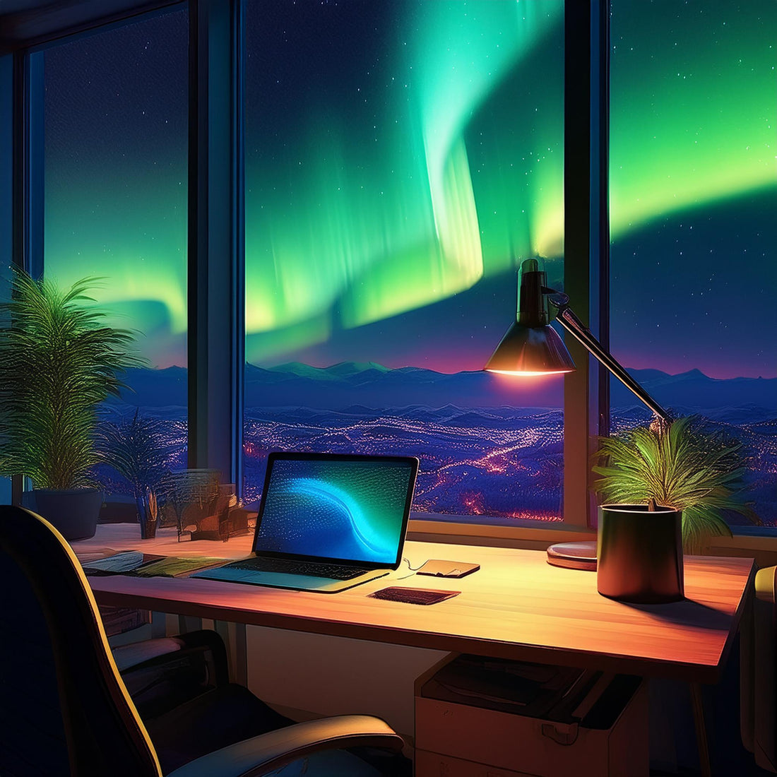 Transform Your Home Office Into a Fantasy with Dream Aurora Star Lights